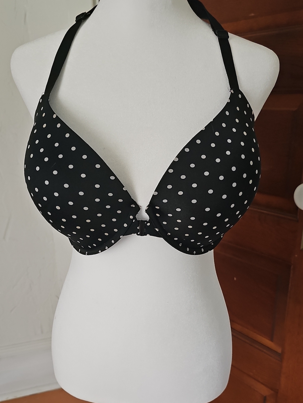 Like NEW, Black Polka Dot Push-Up Bra